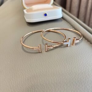 Double T Bracelet White & Diamond