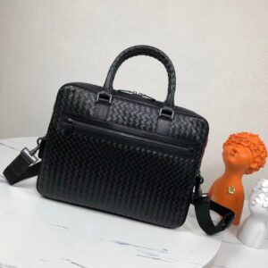 Professional Briefcase with Waxy Calf Leather Unique Design