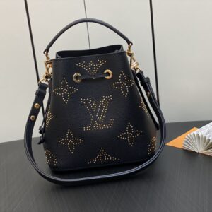 Alligator skin bucket bag