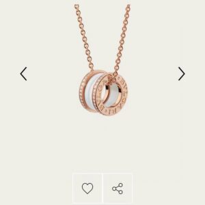 B Zero ceramic necklace with diamonds