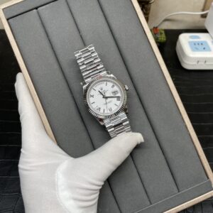 40mm Rolex Datejust white face