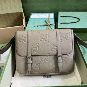 Super G medium messenger bag with grey Super G leather