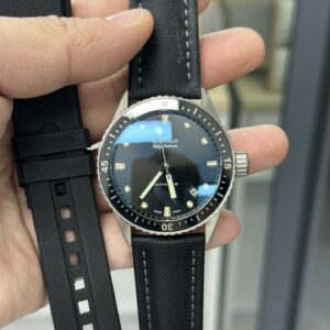 Blancpain Fifty Fathom Titanium Black Watch with Bracelet
