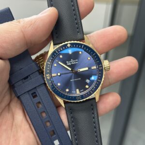 Blancpain Fifty Fathom Rose Gold Blue Watch