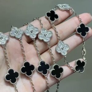Custom VCA panda gold five flowers bracelet