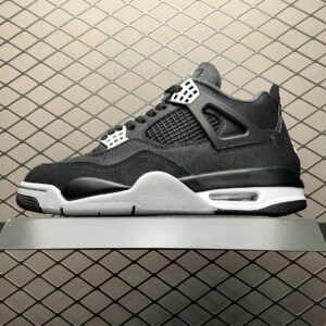 Air Jordan 4 Black Canvas Basketball Shoe DH7138-006