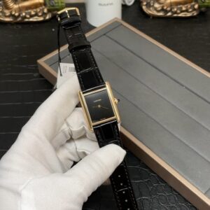 Cartier Tank Must black carbon ceramic wristwatch