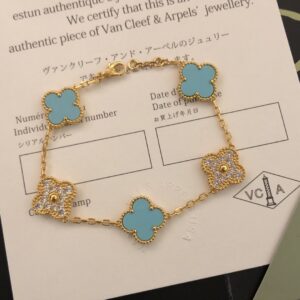 VCA turquoise shell five-fold bracelet