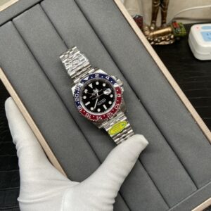 40mm Datejust red blue bezel five gem