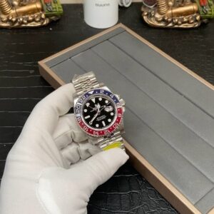 40mm Datejust red blue bezel five gem
