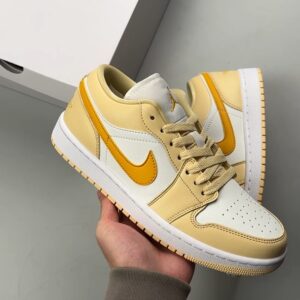 Air Jordan 1 Low white yellow shoe