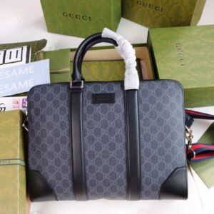 Gucci business briefcase with GG pattern