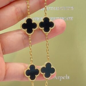 Black agate five-link handband