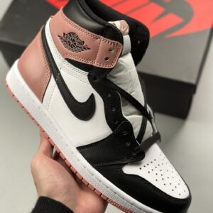 Air Jordan 1 High OG white black pink shoe