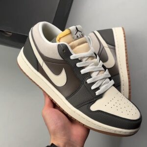 Air Jordan 1 Low khaki gray shoe