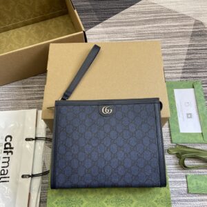 Ophidia series GG handbag with blue GG Supreme canvas