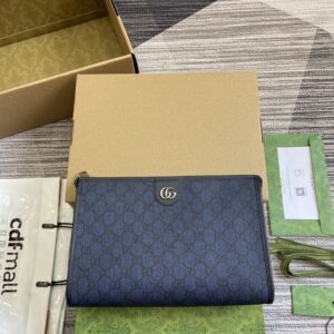Ophidia series handbag with gray black GG Supreme canvas
