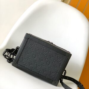 Soft Trunk bag with leather pattern and monogram