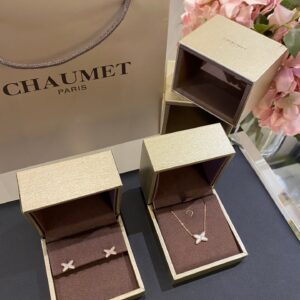 Paris cross necklace and earrings