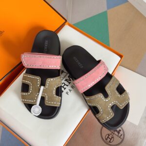 Hermes Chypre Series leather design casual slip-on