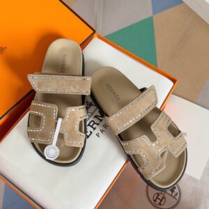 Hermes Chypre Series leather design casual slip-on