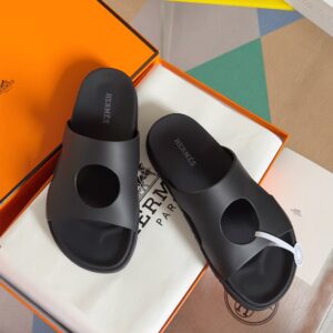Hermes round hole loafers