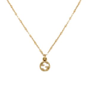 Gucci double G interlocking gold necklace