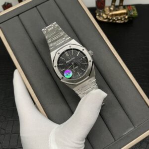 Royal Oak 15400 White Steel Black Dial