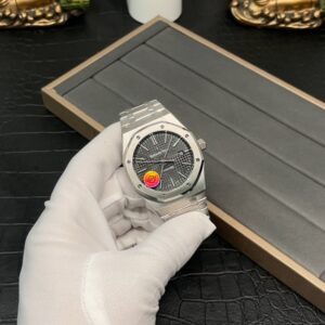 Royal Oak 15400 White Steel Black Dial