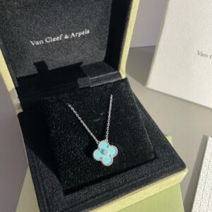 Christmas necklace blue
