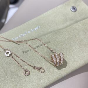 Bv full diamond two circle snake necklace sold out promotion