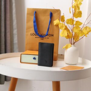 Leather Wallet Damier Graphite