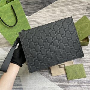 GG rubber effect leather handbag