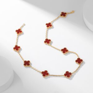 Alhumbra Vintage ten-flower red coral necklace