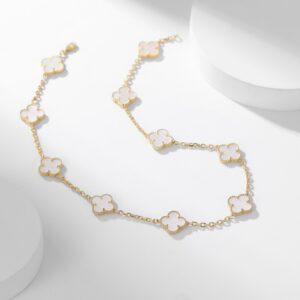 Alhumbra Vintage ten-flower white mother-of-pearl necklace