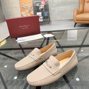 Ferragamo Mens Canvas Loafers