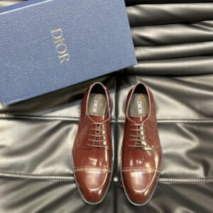 Men's genuine leather thick sole dress shoes
