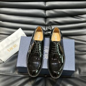 Men's genuine leather thick sole dress shoes