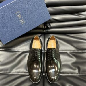 Men's genuine leather thick sole dress shoes