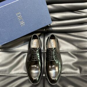 Men's genuine leather thick sole dress shoes
