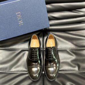 Men's genuine leather thick sole dress shoes