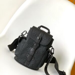 Nano Christopher mini backpack with leather pattern