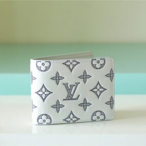 Multiple wallet white silk print design