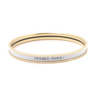 Narrow Enamel Bracelet White