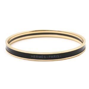 Narrow Enamel Bracelet Black