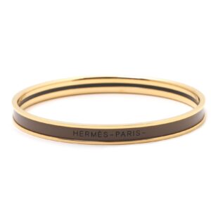 Narrow Enamel Bracelet Light Brown