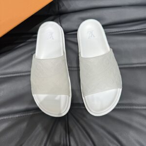Men's spring summer slides with Italian leather sole