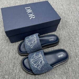 Aqua series denim sandals with embroidery details