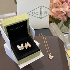 Necklace ring complete set butterfly
