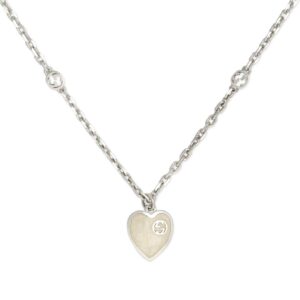 Gucci heart interlocking double G necklace